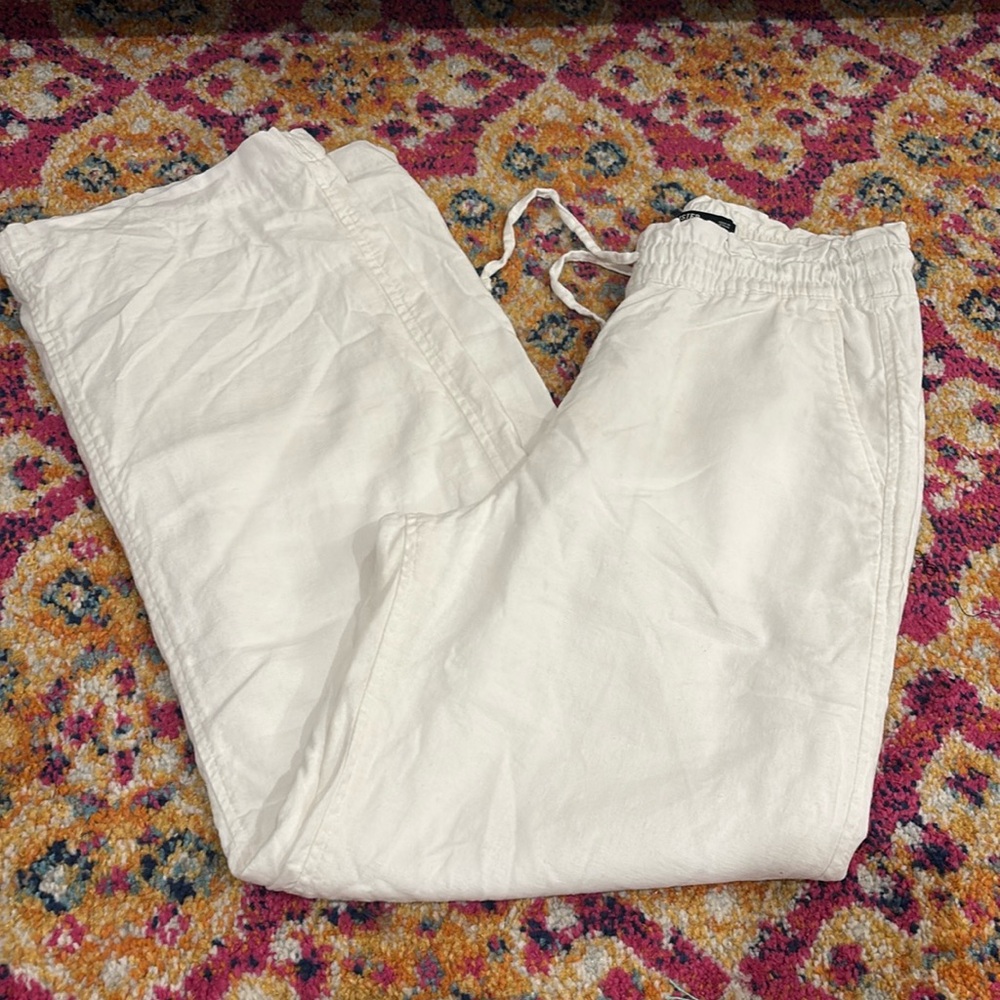 Hollister worn once white linen pants